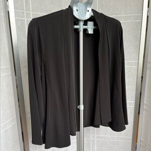 Chico’s Black Knit Blazer Cardigan Style Stretch Jacket Size 1